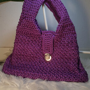 Bolso crochet morado