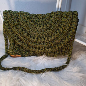 bolso crochet verde