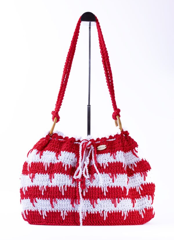 Bolso de Crochet rojo y blanco