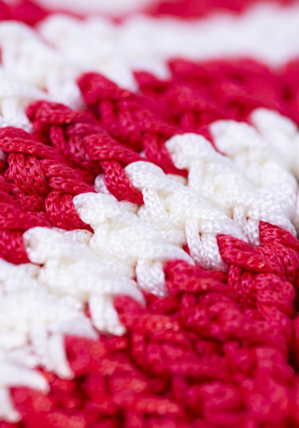 Bolso de Crochet rojo y blanco - Imagen 2