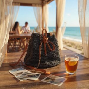 Bolso de Crochet Marrón, Estilo Bohemio y Chic para Cualquier Ocasión