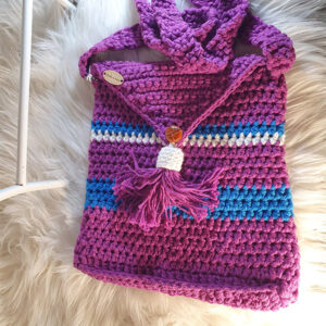 bandolera crochet fucsia