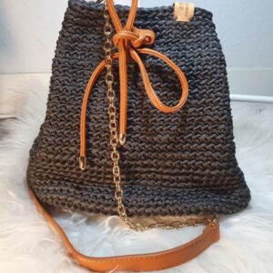 bolso crochet marron