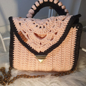 bolso crochet hombro beige