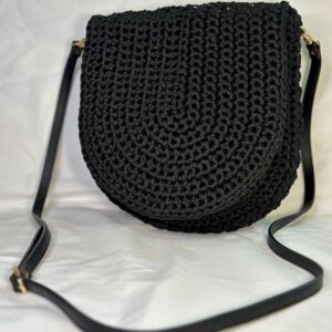 Bolso crochet negro de hombro