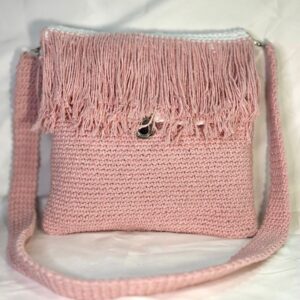 Bolso crochet rosa