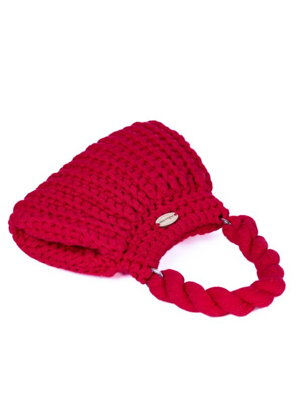 Bolso crochet rojo de mano - Imagen 2