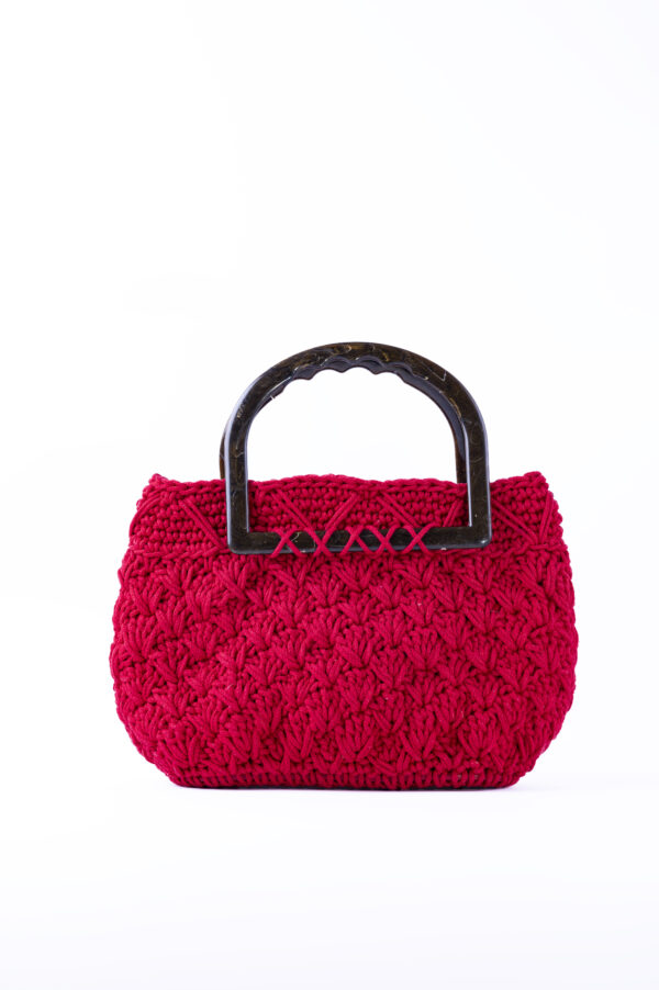 Bolso rojo crochet de mano